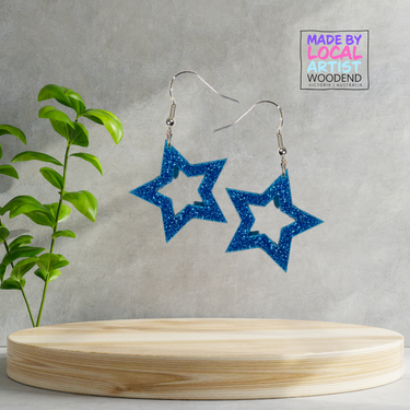 Blue Glitter Star - Unicorn Fart Productions